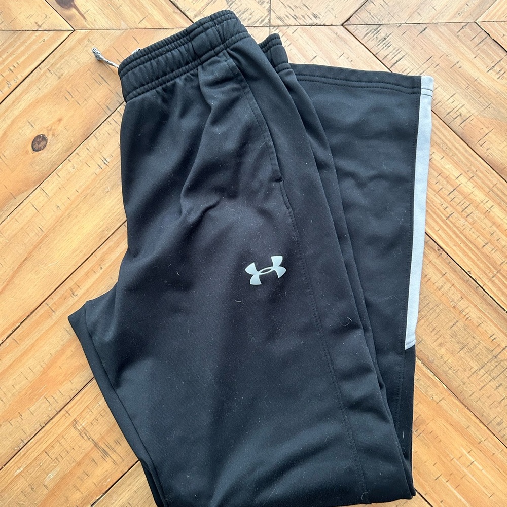 Under Armour Black and Gray polyester blend straight leg pant
